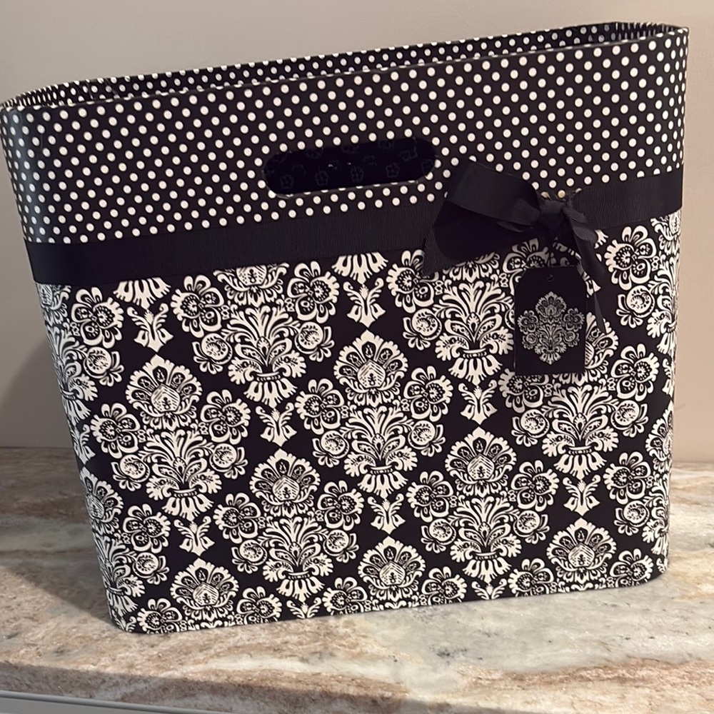 Black and White Patterned decorative storage